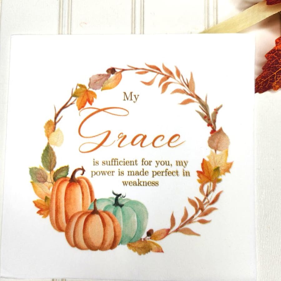 My Grace 2 Corinthians 12:9 Christian Paper Decoupage 