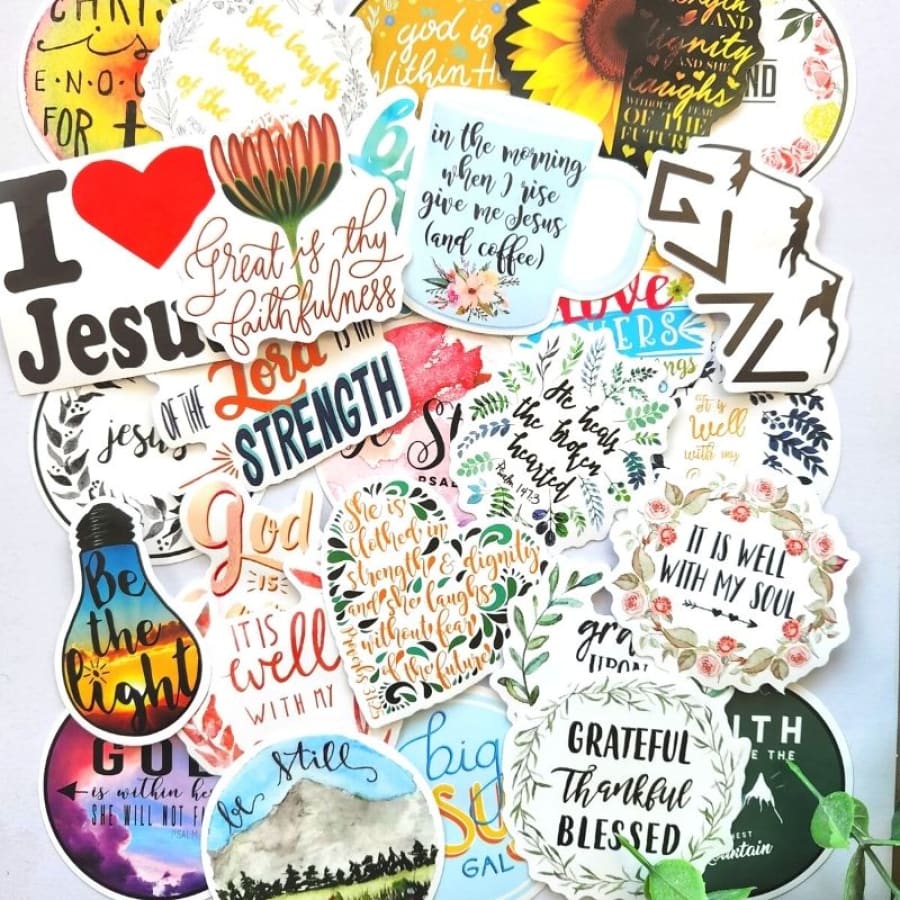 Christian Sticker Pack, Inspirational Stickers, Choose Your Pack Stickers, Waterproof Sticker Bundle, Bible Verse Stickers