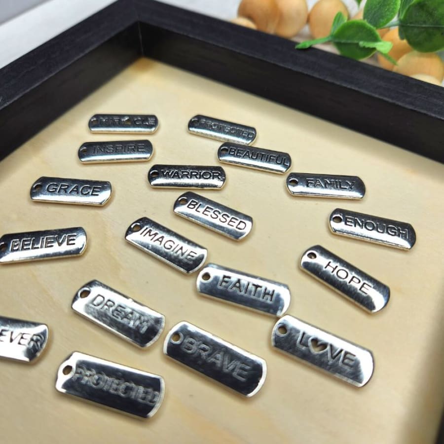 Mystery Packs of Inspirational Word Charms For Christian 