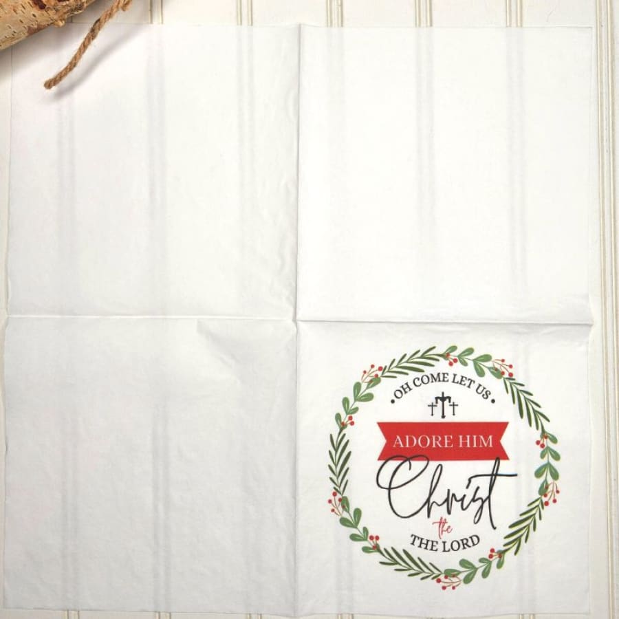 Oh Come Hymn Christian Paper Decoupage Napkins