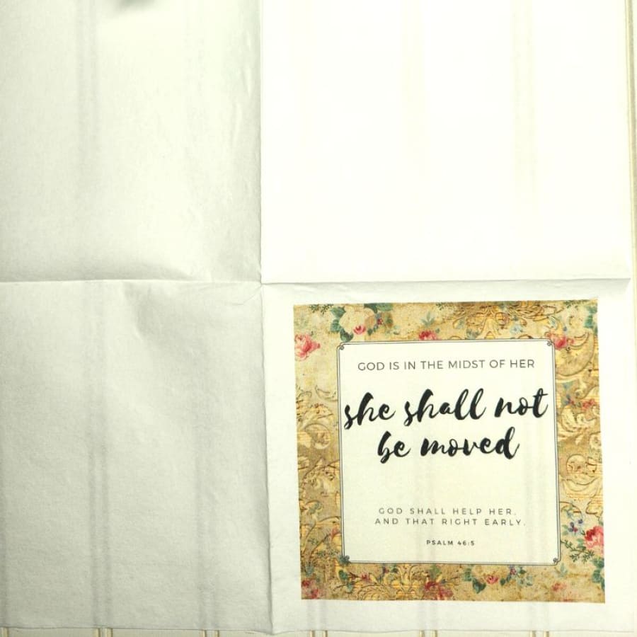 She Shall Not Be Moved Psalm 46:5 Christian Paper Decoupage