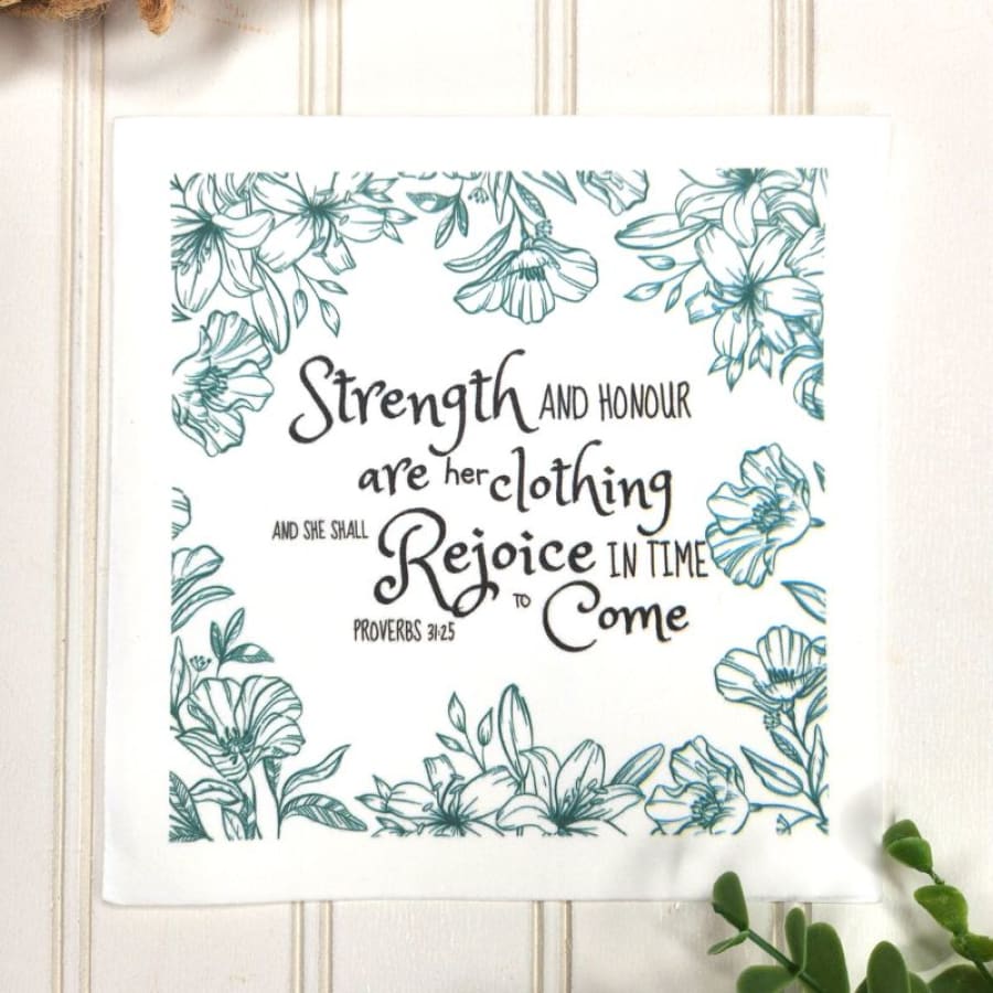 Strength and Honour Proverbs 31:25 Decoupage Christian 
