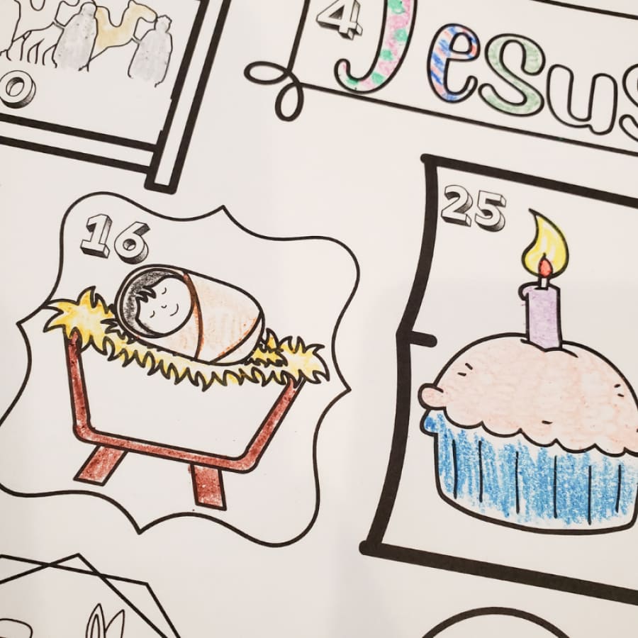 Nativity Story Read-A-Long + Oversized Coloring Poster