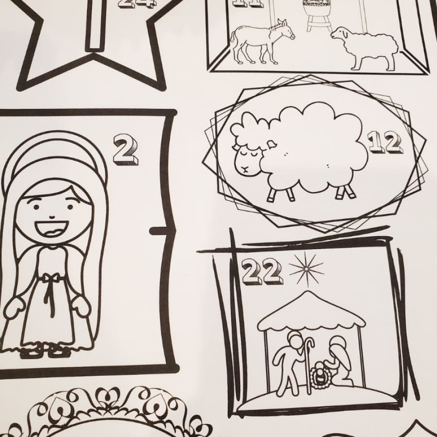 Nativity Story Read-A-Long + Oversized Coloring Poster