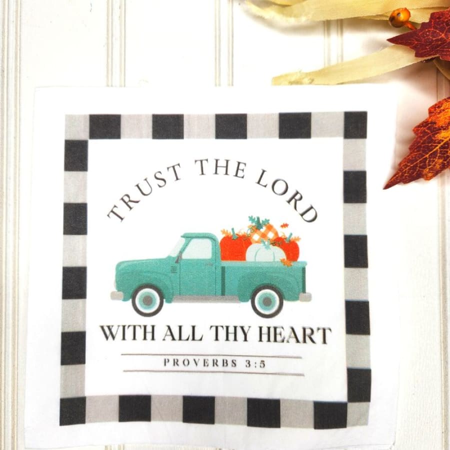 Trust The Lord Proverbs 3:5 Christian Paper Decoupage 