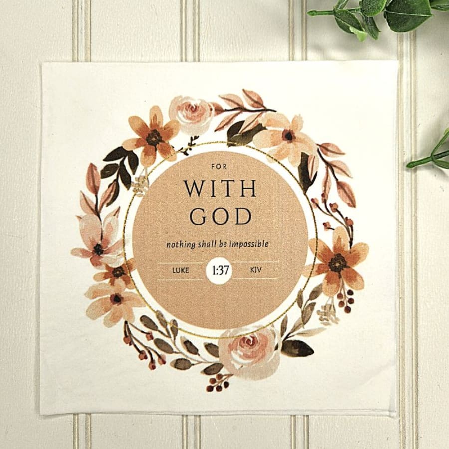 With God Luke 1:37 Christian Paper Decoupage Napkins