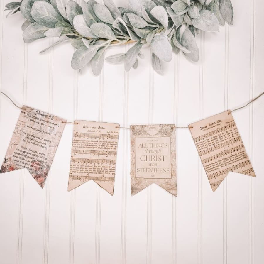 Wooden Pennant Banner Signs For Decoupage